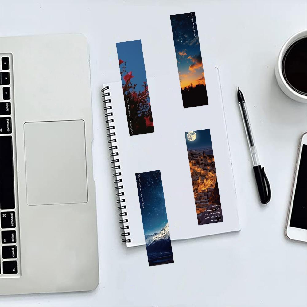30PCS Roaming Around The World Bookmarks Aesthetic Home Decorative Books Marked Paper Supplies Stationery Accessories Card