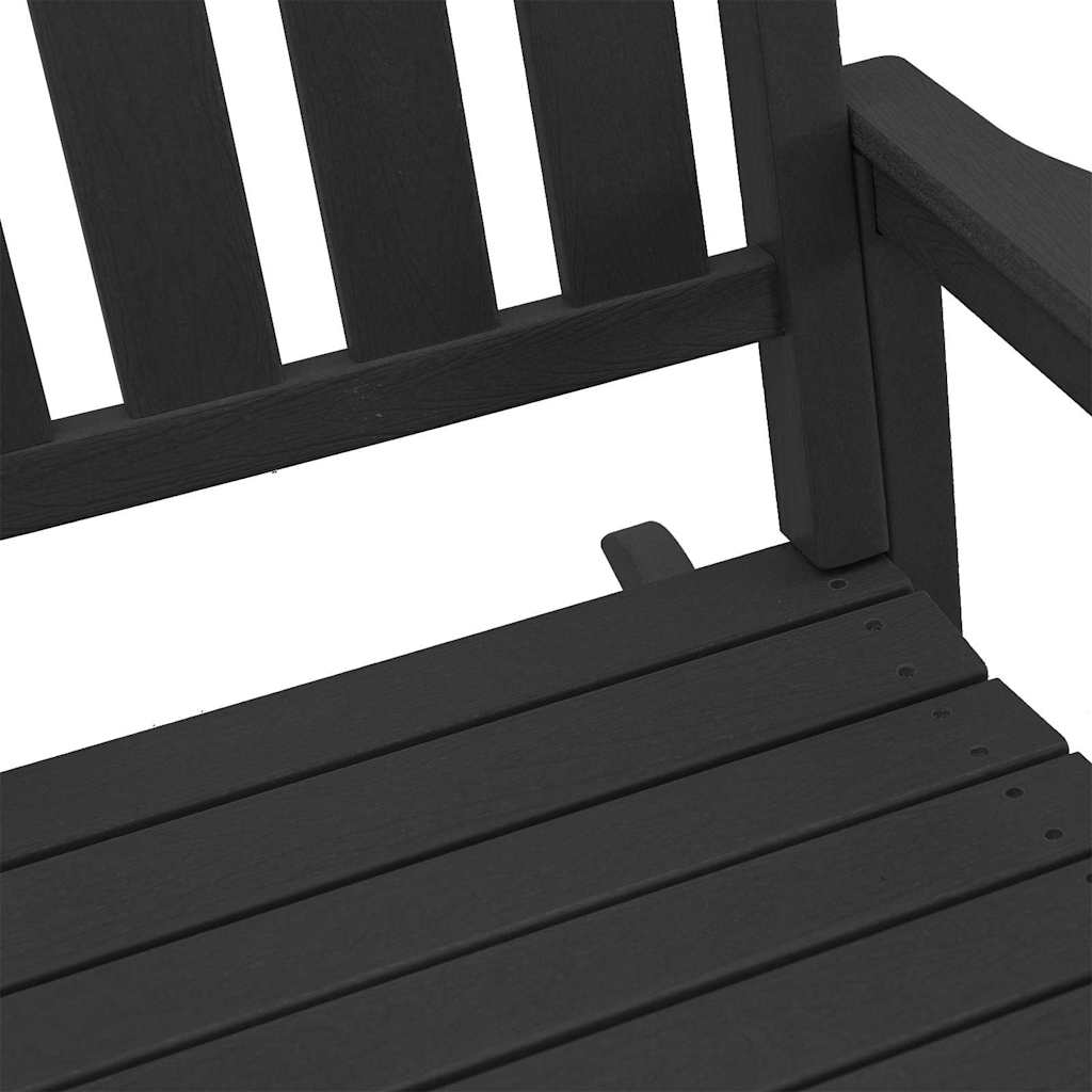 Garden Swing Chair Black 92 x 70 x 108 cm HDPE
