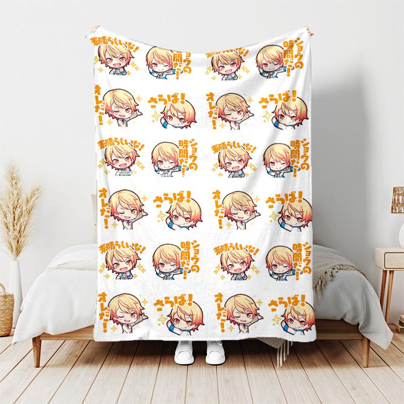 1pc Blanket Tenma Tsukasa Print Design, Lightweight Blanket for Sofa, Bed- Soft &Warm, Gift for All Seasons like Christmas, Halloween
