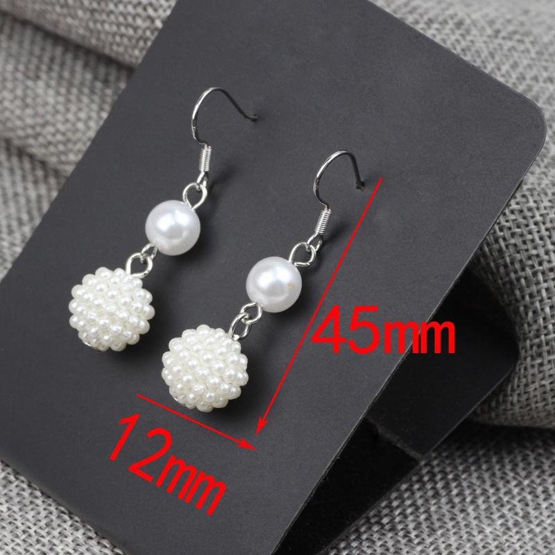 S925 Tremella Hook Gypsy Pearl Pendant Earrings Feminine Long Temperament Korean Earrings Internet celebrity Versatile Earrings