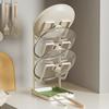 Kitchen Pot Lid Rack Three Layer Pot Lids Holder with Detachable Drain Tray Countertop