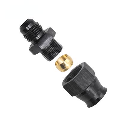 1 шт. Прямой AN6 Male на 5/16" AN6 Male на 3/8" Трубка шланга Адаптер для топливной трубы Жесткий шланг Алюминий Черный Анодированный
