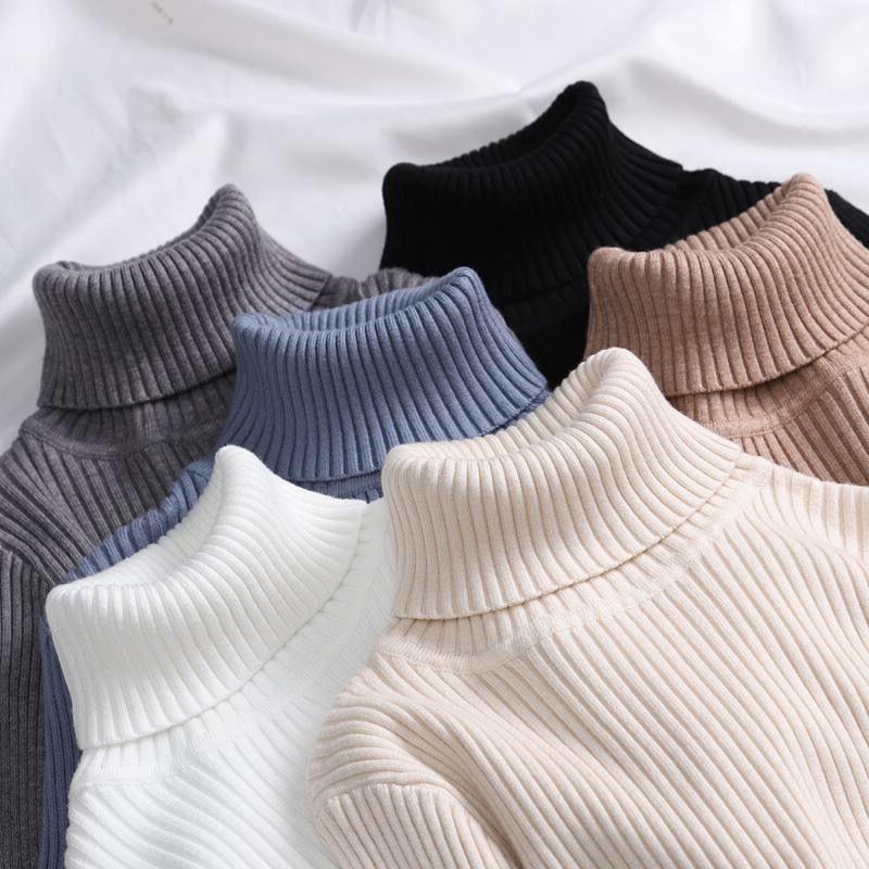 Turtleneck Sweater Bottoming Women's Thickened Sweater Autumn And Winter Long-sleeved Solid Color Pullover Top