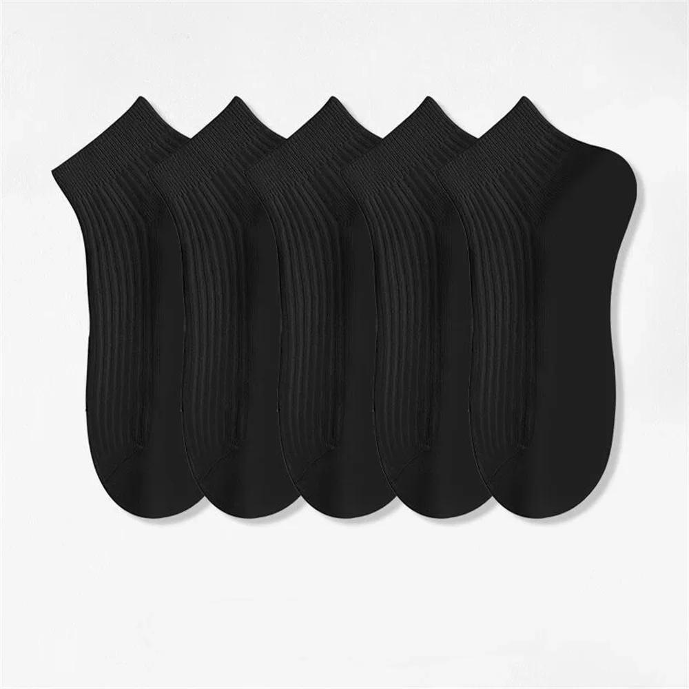 5 Pairs Ankle Socks Women Invisible Sweat-absorbing Girls Low Tube Boat Socks EU 35-40