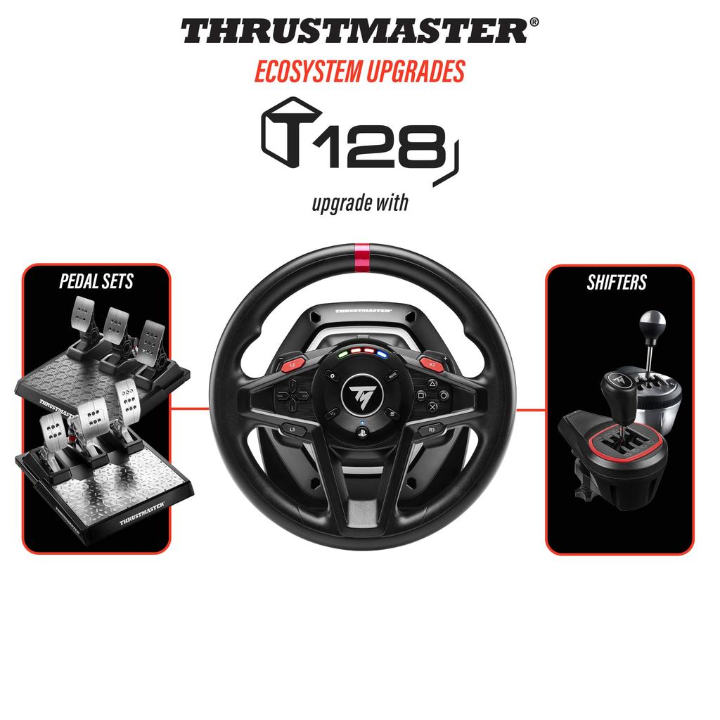 Контроллер рулевого управления Thrustmaster T128 с обратной связью по усилию и магнитной педалью PlayStation PlayStation PC с Gran Turismo [] набор, 5, 4, [Совместимость 7]