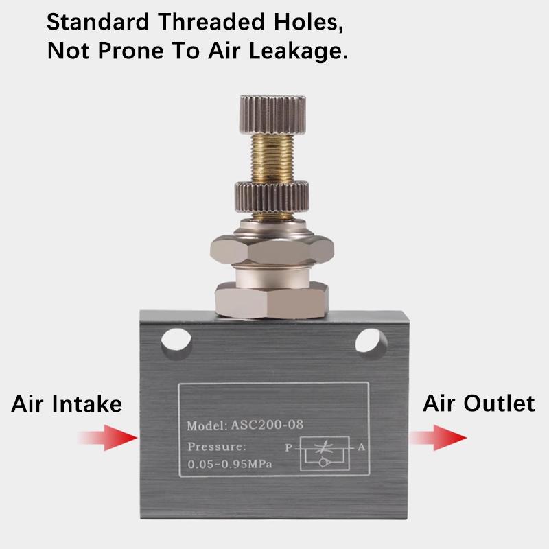ASC100-06/200-08/300-10/15 Pneumatic One-Way Throttle Valve Adjustable Flow adjustment Speed Control Valve car Pressure Regulators 5