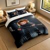 3Pcs Bedding SetChild's Play Chucky Tiffany Soft Bed Sheet and Two Pillowcases Home Bedroom Decor