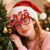Yousheng 2026 LED Light Up Christmas Glasses Lighted Party Eyewear for Kids Adults Glow Light Up Photo Props for New Year Celebration