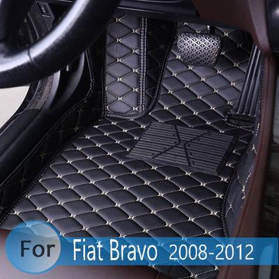 Ковры для Fiat Bravo 2012 2011 2010 2009 2008 автомобильные коврики водонепроницаемые кожаные коврики индивидуальный автостайлинг интерьер
