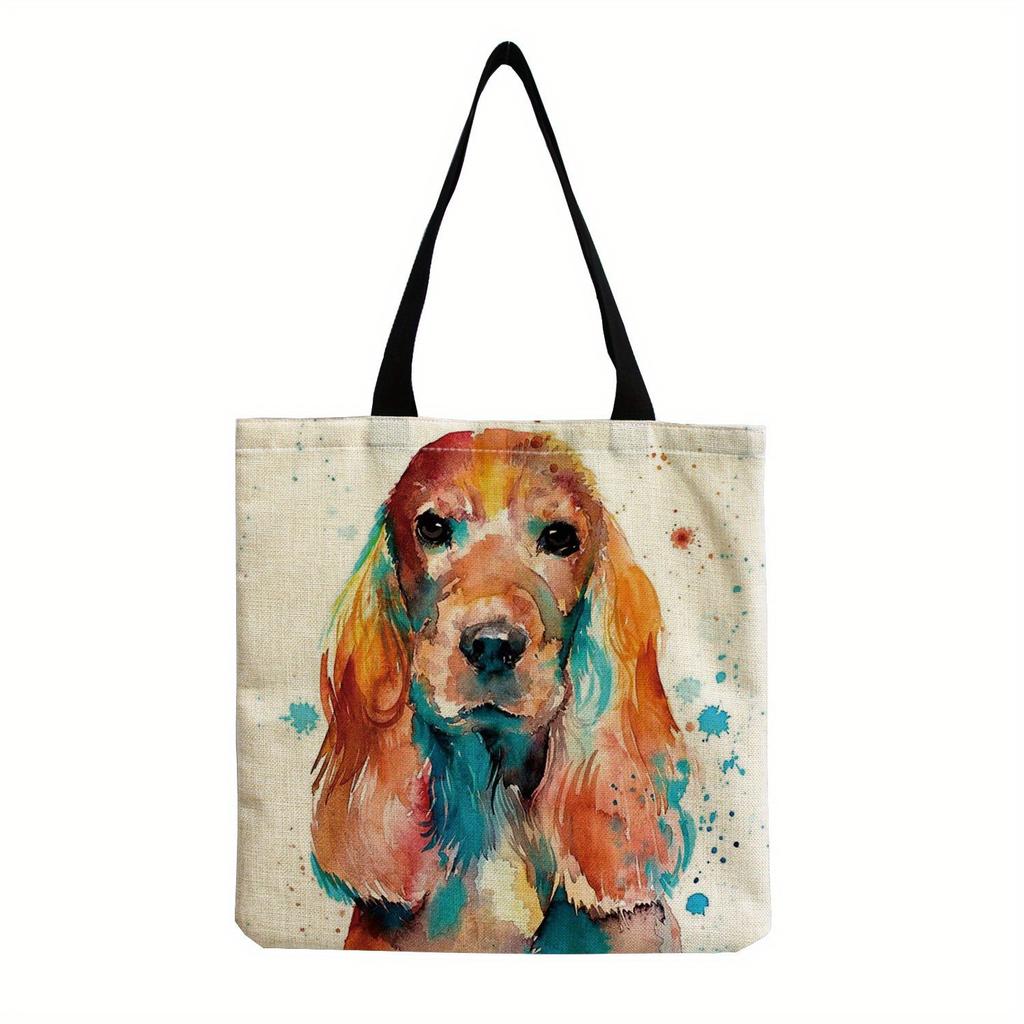 Cartoon Shoulder Bag Women Animal Dog Shopping Bag Teen Casual Bagel Dog Tote Bag Men Beagles Handbag