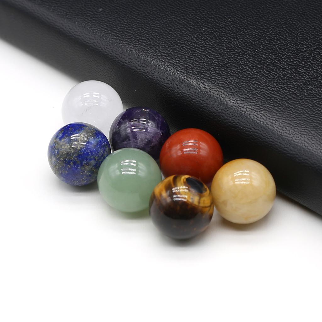 Мини-натуральный камень 7 чакр, непористая сфера, украшения, целебный драгоценный камень, домашний декор, небольшая мебель, женские ювелирные изделия, подарок 1,6 см