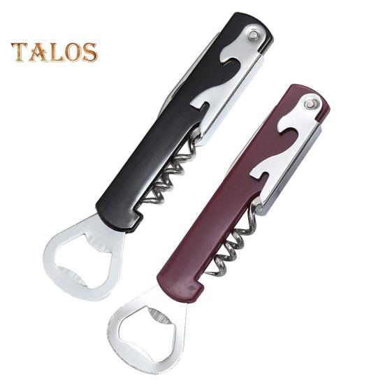 Открывалка для бутылок 3 в 1, дизайн, прочный штопор для вина, открывалка для пива из нержавеющей стали с резаком для домашней кухни