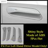 Car Door Handle Bowl Protection Cover Trim For VW Volkswagen ID.4 ID.6 X Crozz  - 2025 Carbon Fiber / Chrome Accessories