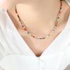 Colorful Natural Stone Titanium Steel Beaded Personalized Accessories Bohemian Ethnic Style Necklace Fashion Bracelet Jewelry Set