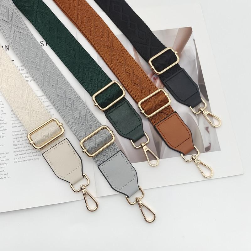 Creative Women's Bag Crossbody Adjustable Wide Shoulder Strap Bag Replacement Shoulder Strap Solid Color Jacquard Backpack Strap