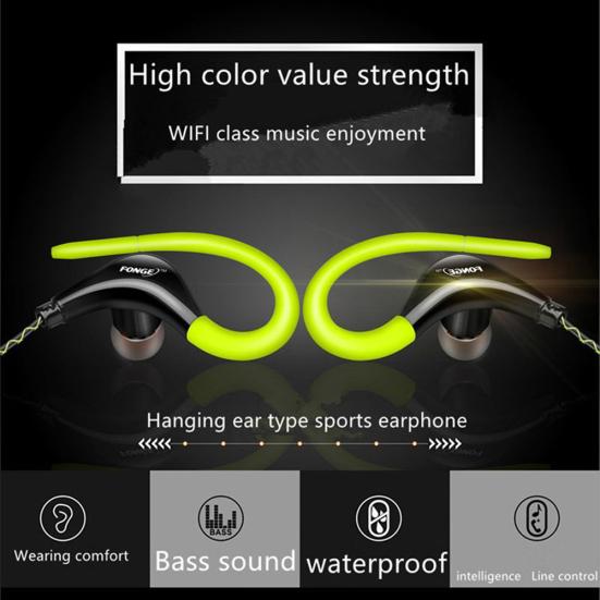3.5mm Sport Earhook Earphone Running Headphone HiFi Stereo Bass Headset with Mic