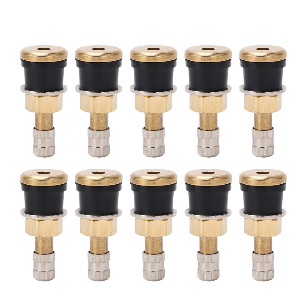 10 Pcs Brass Valve Stem TR501 High Strength Tubeless Truck Valve Stem for 0.625in Valve Holes