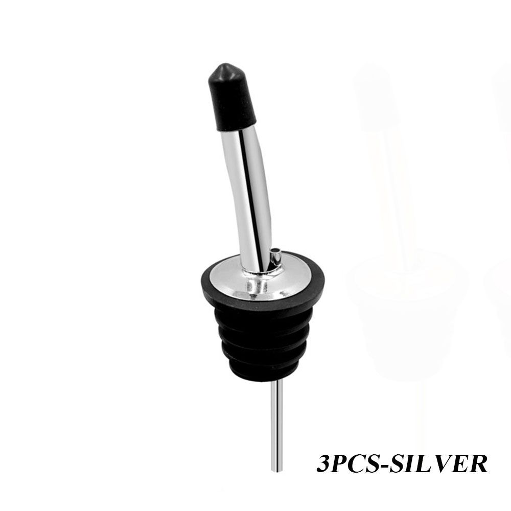 1/3PCS New Liquor Dispenser Wine Pourer Spout Stopper Stainless Steel Bottle Cap