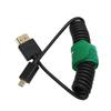 HangTon Micro HDMI To HDMI 4K 60p 6K 8K Coiled Cable for Sony A7C A7R Canon R8 R10 R6 mkII XT4 Lumix S5 Ninja V DJI HDMI Type A D Ultra Coiled