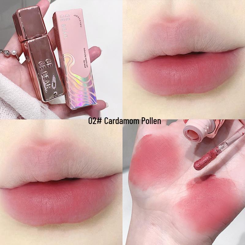 GegeBear Бархатная Матовая Помада-Грязь для Губ в Оттенке Pink Tender: Высокопигментированный, увеличивающий объем и стойкий матовый блеск для губ для весенне-летнего сезона.