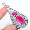 Ruby Natural Gemstone Handmade 925 Sterling Silver Pendant 2.99" G8i73