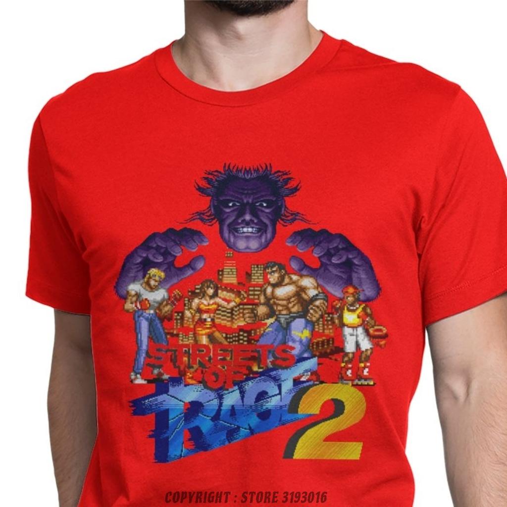 Casual Vintage Streets Of Rage TShirt Pure Cotton 3D Tshirts Retro Axel Golden Axe Blaze Game Camisas Clothing Shirt