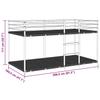 Bunk Bed without Mattress White 100 x 200 cm Steel