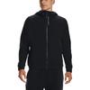 Under Armour Мужская однотонная флисовая куртка Rush Series с капюшоном на молнии, черная 1366178-001
