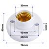 10pcs E27 Screw Cap Socket White Gold Ceiling Light Lamp Bulb Fixing Base Stand Light Bulb Holder Lamp Socket For Home 6A 250V