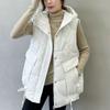 Winter New European Hooded Versatile Thickened Loose Meat-covering Jacket Women's Tide Medium and Long Down Cotton Vest