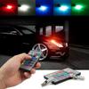 2x T10 W5W T10-5050-6SMD Светодиодная сигнальная лампа для автомобиля Пульт дистанционного управления RGB Автомобильный внутренний плафон Освещение для чтения Атмосфера Клиновая Боковой мигающий стробоскоп