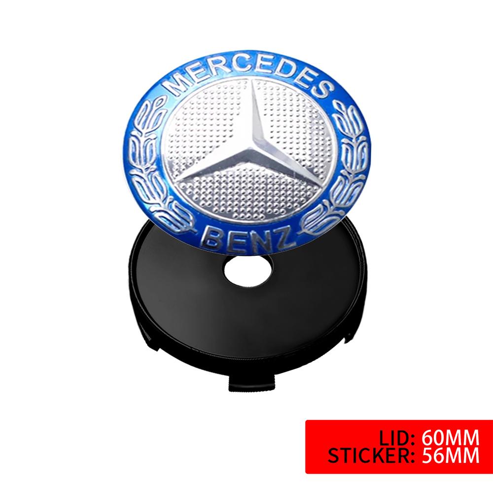 60mm Car Styling Wheel Center Hub Cap Sticker Auto Accessories Decals For Mercedes Benz AMG W124 W202 W203 W204 W210 W211 W212