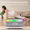 Беспроводная зарядка 3-в-1 Bluetooth-колонка с будильником и RGB-подсветкой