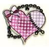 Iron-on Patch Heart with Bow.
