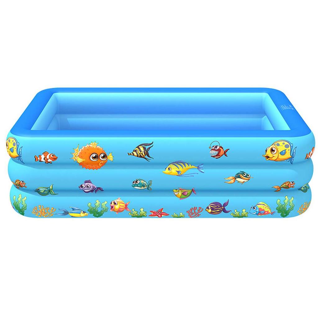 Inflatable Swimming Pool Square Swimming Pool Children Inflatable Pool Bathing Tub Baby Kid Home Outdoor Large Swimming