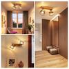 Spot encastré NETTLIFE Spot encastré en bois 2 douilles E14 métal noir