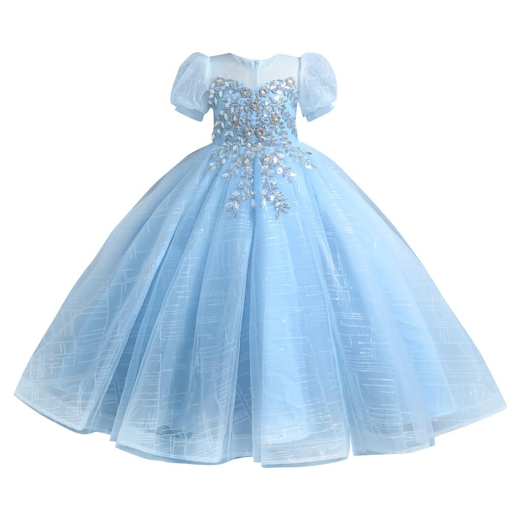 Children's Dresses, Stylish Princess Dresses, Sequined Skirts, Performance Costumes For Middle And Older Childrengirls Skirts