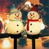 Christmas Solar Snowman Light Outdoor Waterproof Snowman Christmas Stake Solar Light Garden