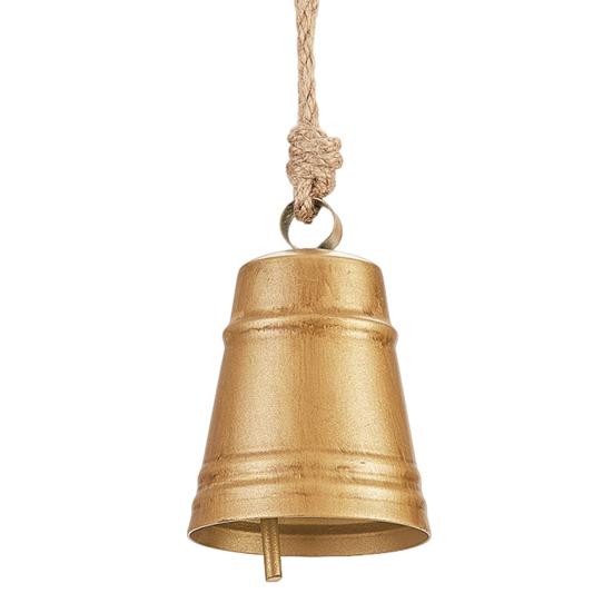 Rustic Bell Christmas Ornament Vintage Metal Decorative Bell Large Hanging Cow Bell Decoration for Mantel Table Centerpiece Winter Tree Garland Decor
