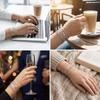 10Pcs/set Vintage Style Snake Chain Bracelet Flat Chain Multi-layer Bracelet  Casual Wear
