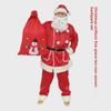 Adult Men's Santa Claus Cosplay Costume - Thickened Lambskin Christmas Five-Piece Set