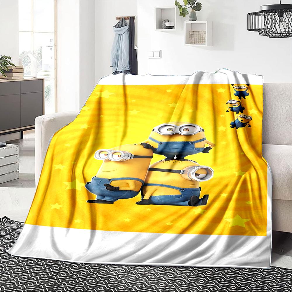 Despicable Minions Adventure Blanket Soft Throw Blanket For Home Bedroom Bed Sofa Travel Office Solid Christmas Blanket
