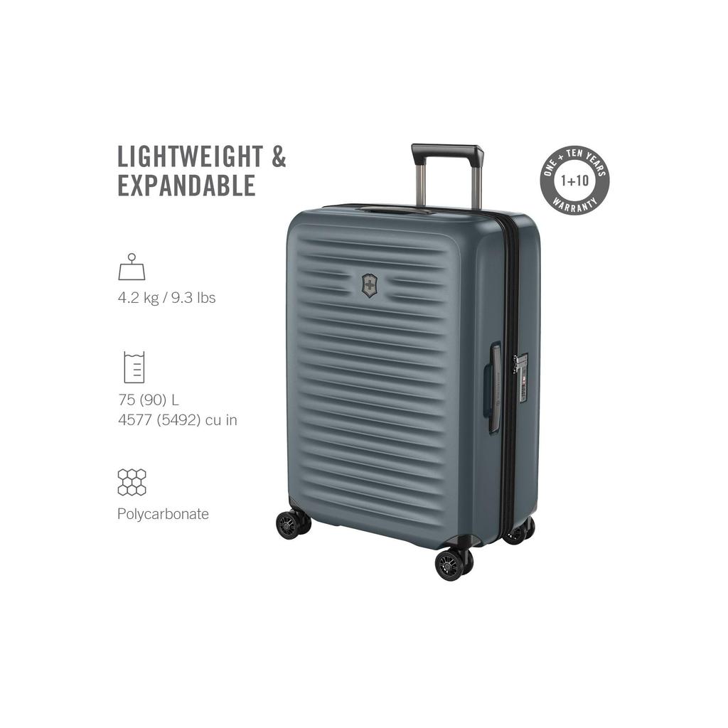 Airox Advanced Medium Case Ultra Light Suitcase Carry Bag Travel Business Business Quiet Expandable Antibacterial Lining Storm 653136 [Victorinox]