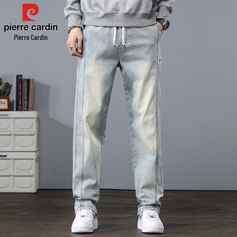 Pierre Cardin Men's Loose Straight Leg Retro Denim Jeans