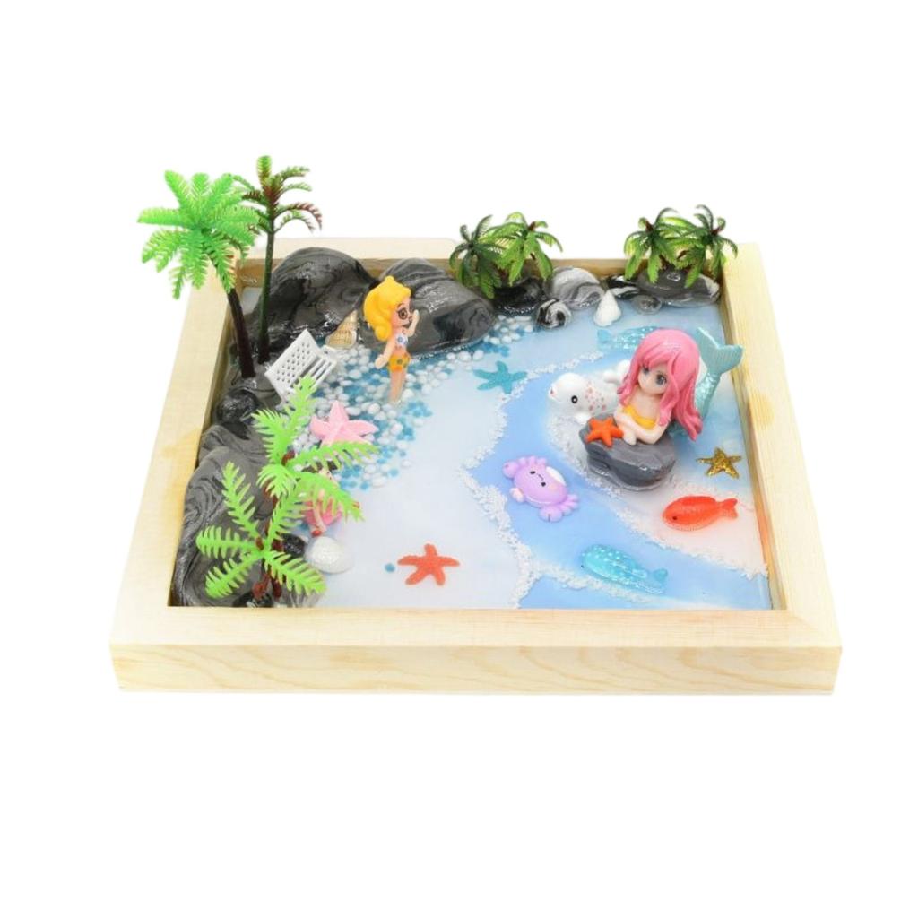The World Is A Creative Diy Handicraft With Small Accessories Made Of Colored And Epoxy Resin To Create A Micro-Field