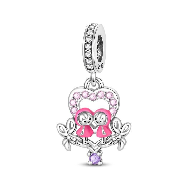 Сладкий Розовый Девочка Современный и Милый Питомец Кошка и Хрустальная Туфелька Подвеска Шарм Подходит для Браслета Бренда Медные Ювелирные Аксессуары