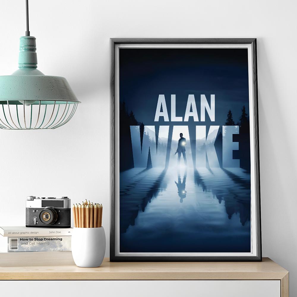 1 шт. Alan Wake 2 Horror Game Poster HD Posters Home Room Bar Cafe Decor Art Wall Painting Picture