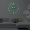 Nordic Simple Living Room Bedroom Luminous Clock DIY Silent Wall Clock Small Digital Decorative Wall Clock