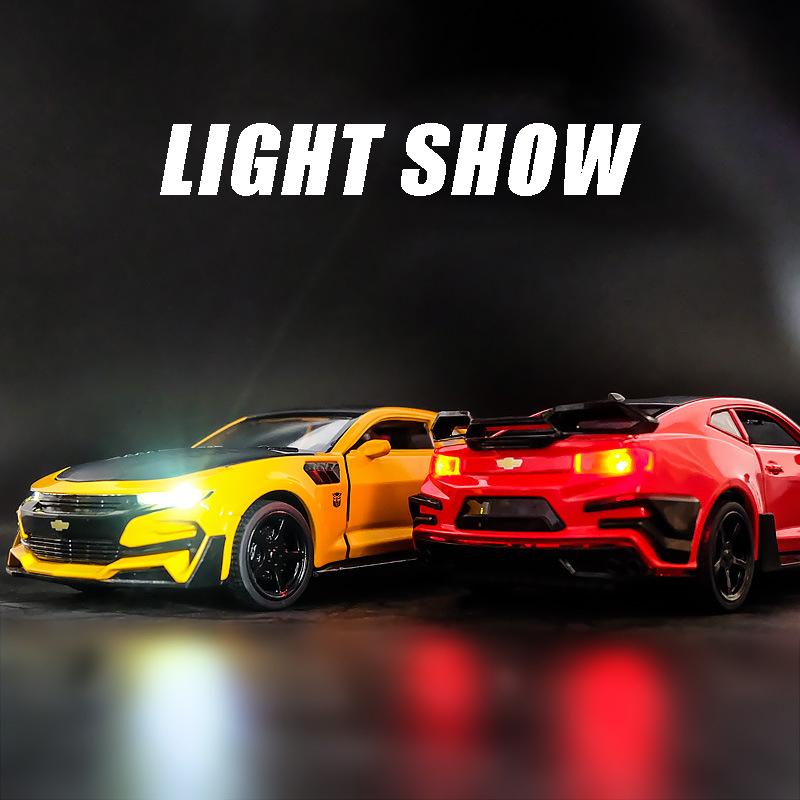 1/24 Scale Chevrolet Camaro Alloy Sports Car Model Diecast Simulation Model Collection Hobbies Decoration Boutique Ornament Gift for Boyfriend