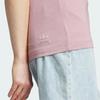 Adidas Originals T Shirts Women's Magical Purple Pink Crew Neck Moderate Straight Fit (Unisex) T-Shirts IN4127
